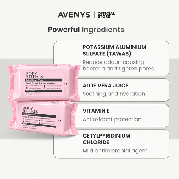 BODY RITUALS Quick Shower Wipes product information