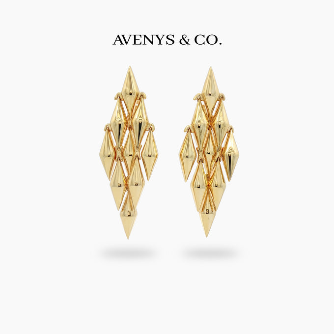 Timeless Drop Earrings – on Yellow Gold