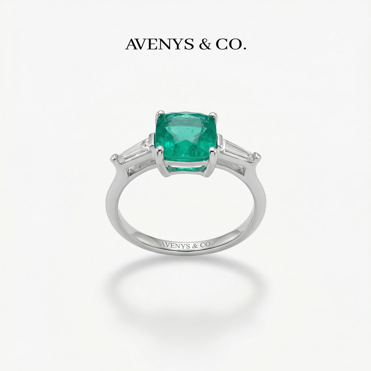 Princess Trilogy Ring with Paraiba Princess Stone – on White Gold