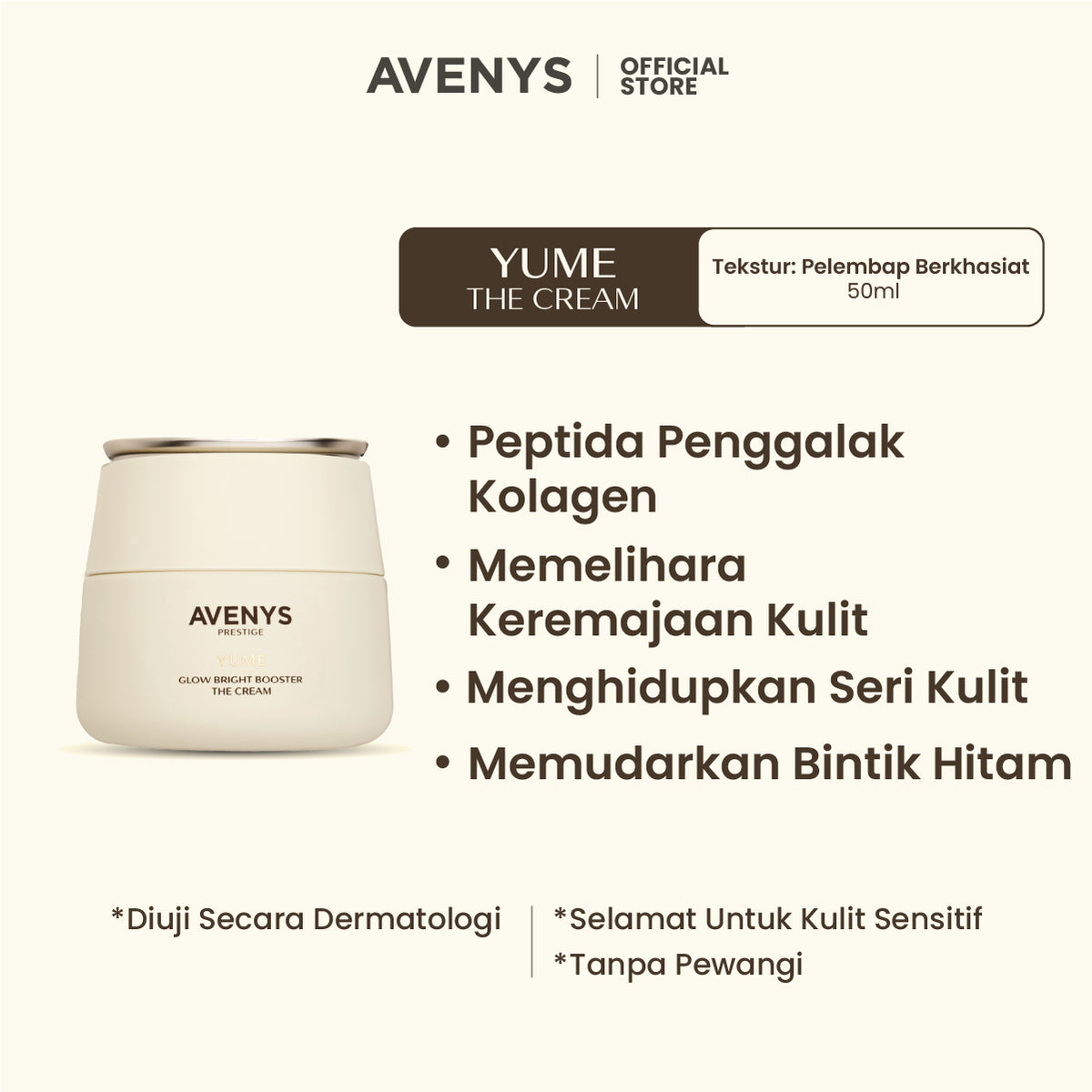 AVENYS Prestige YUME Glow Bright Booster The Cream