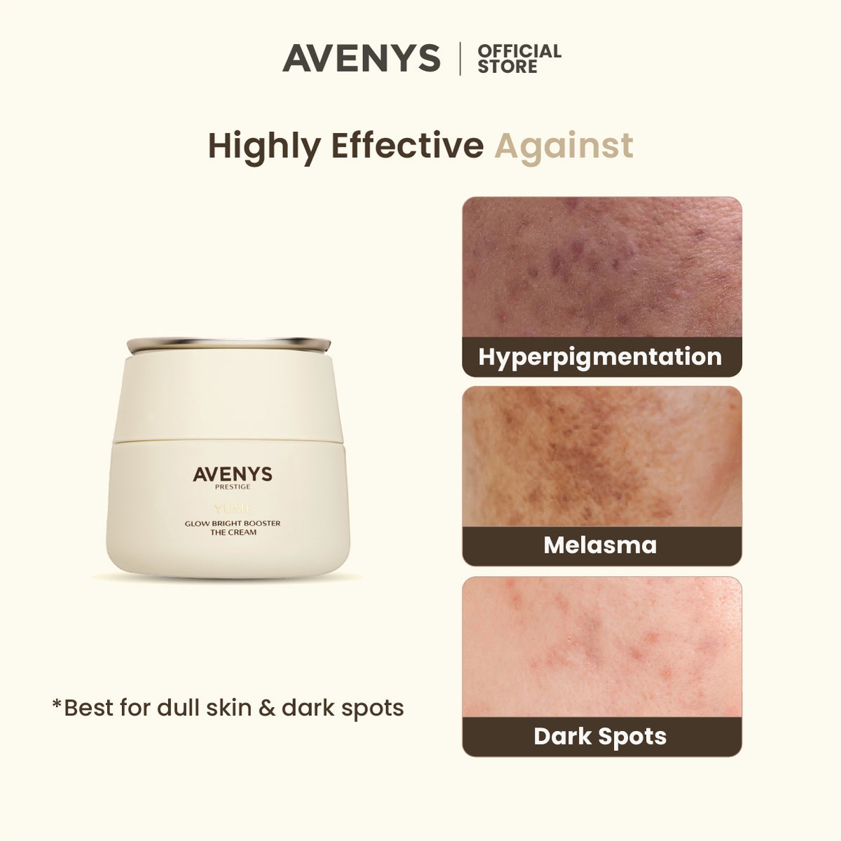 AVENYS Prestige YUME Glow Bright Booster The Cream