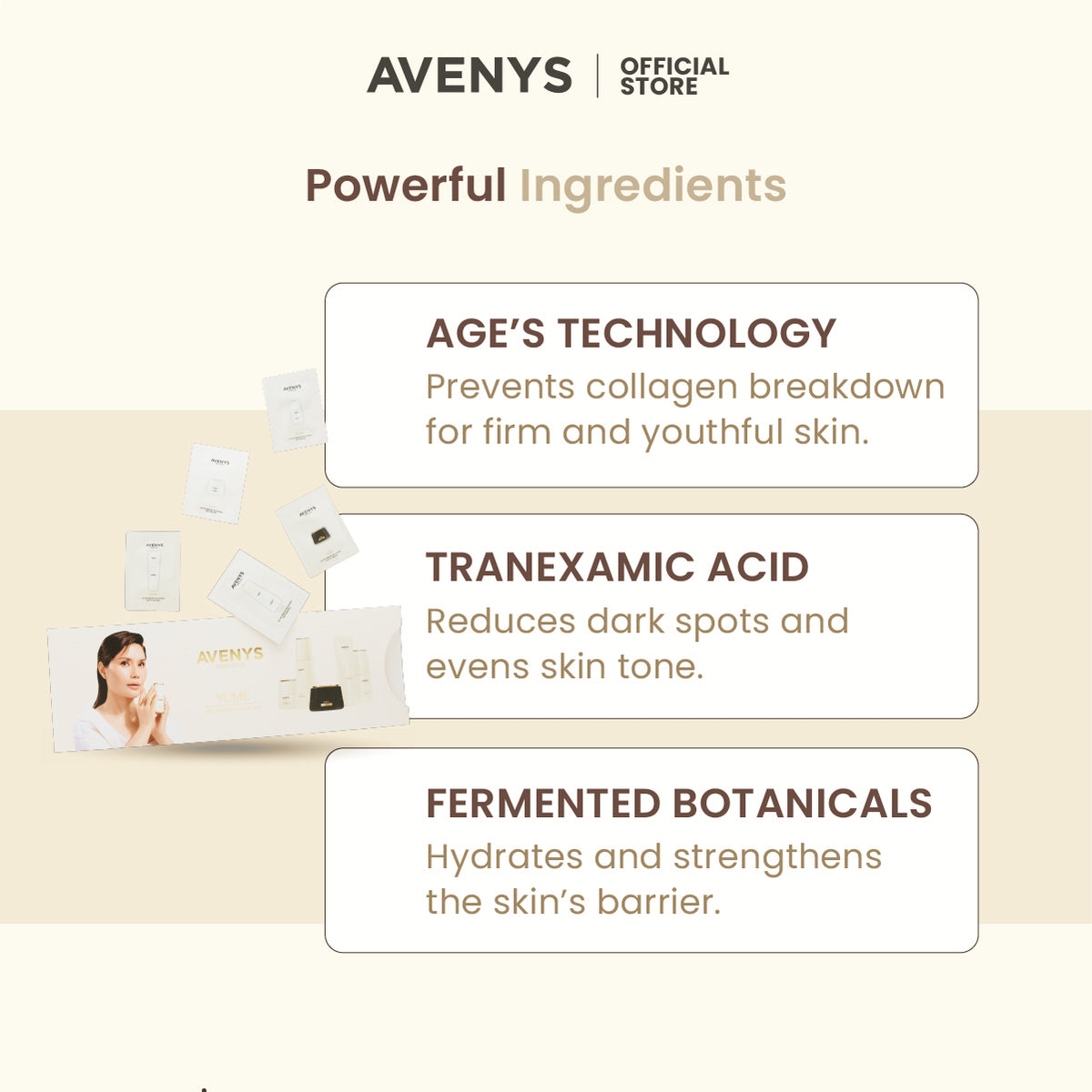 AVENYS Prestige YUME Glow Bright Booster Trial Set