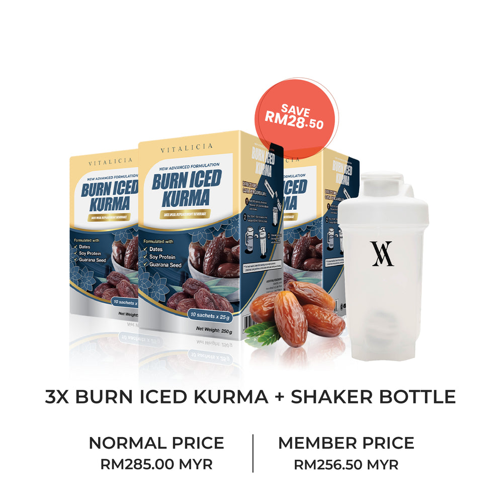 VITALICIA Burn Iced Kurma & Shaker Bottle Combo (BIK)