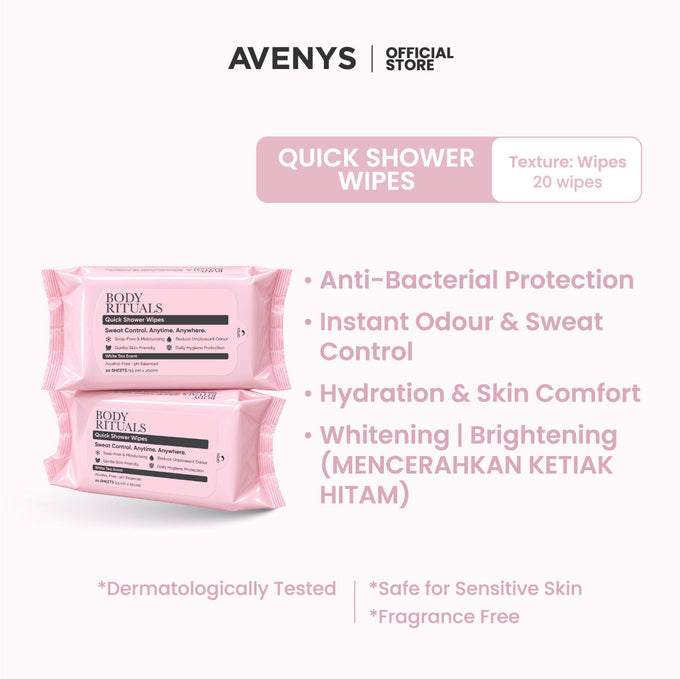 BODY RITUALS Quick Shower Wipes