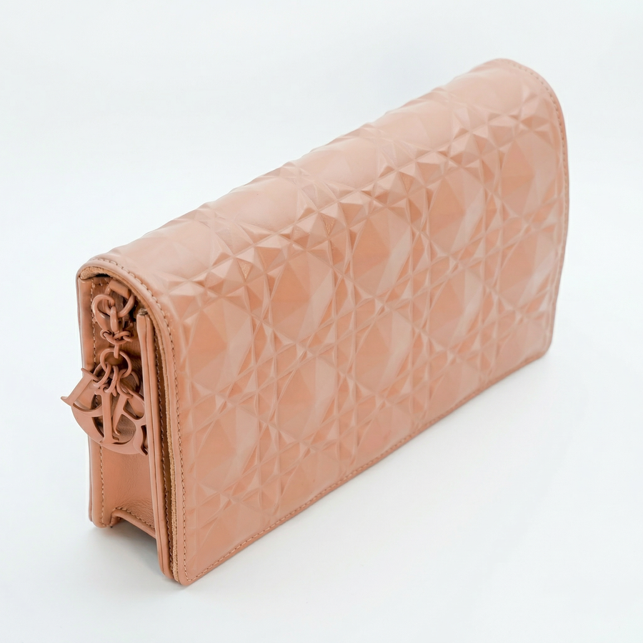 Christian Dior Lady Dior Chain Wallet – Cannage Patent Leather