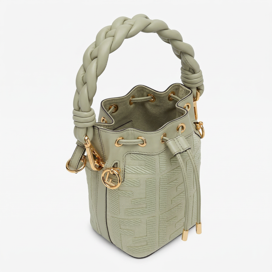 Fendi Mini Mon Tresor Bucket Bag – FF Canvas & Leather