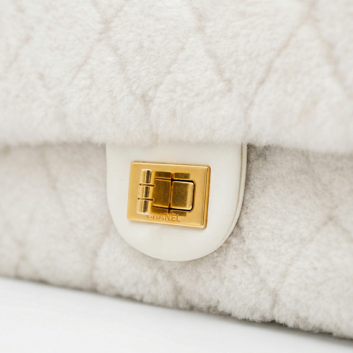 Chanel Quilted Shearling Flap Bag