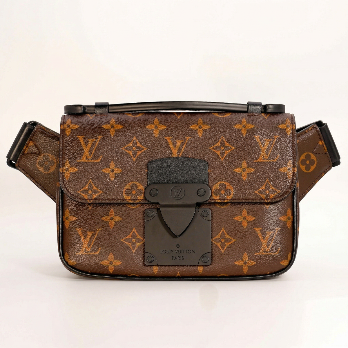 Louis Vuitton S-Lock Sling Bag – Monogram Macassar