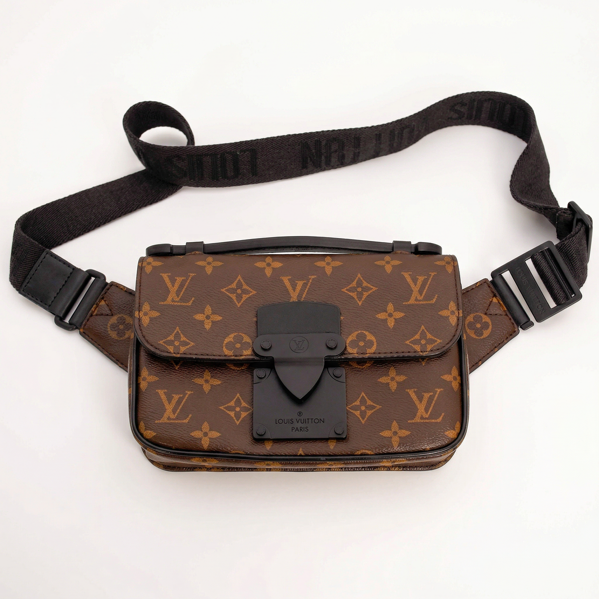 Louis Vuitton S-Lock Sling Bag – Monogram Macassar