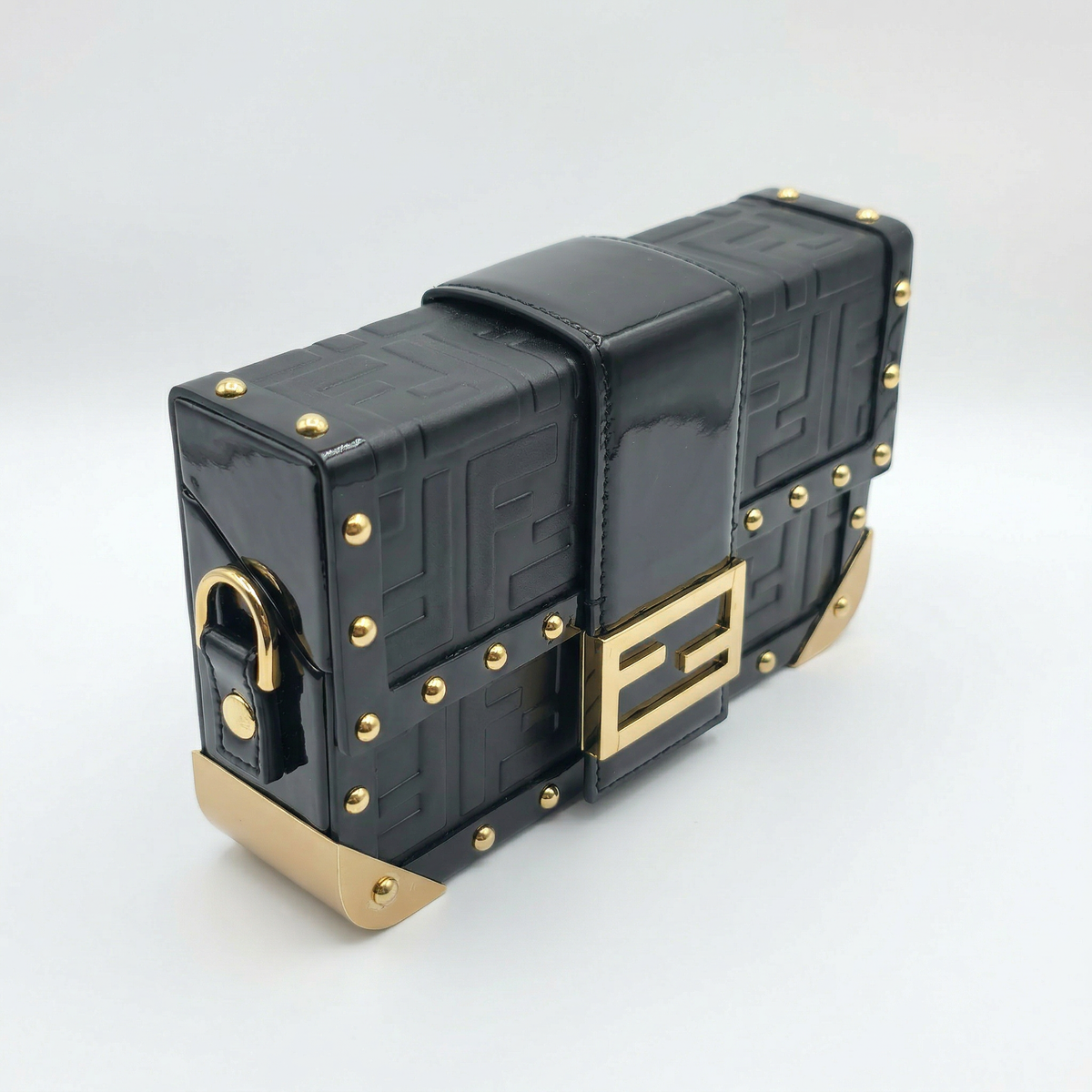 Fendi Mini Baguette Trunk Bag – FF Embossed Leather