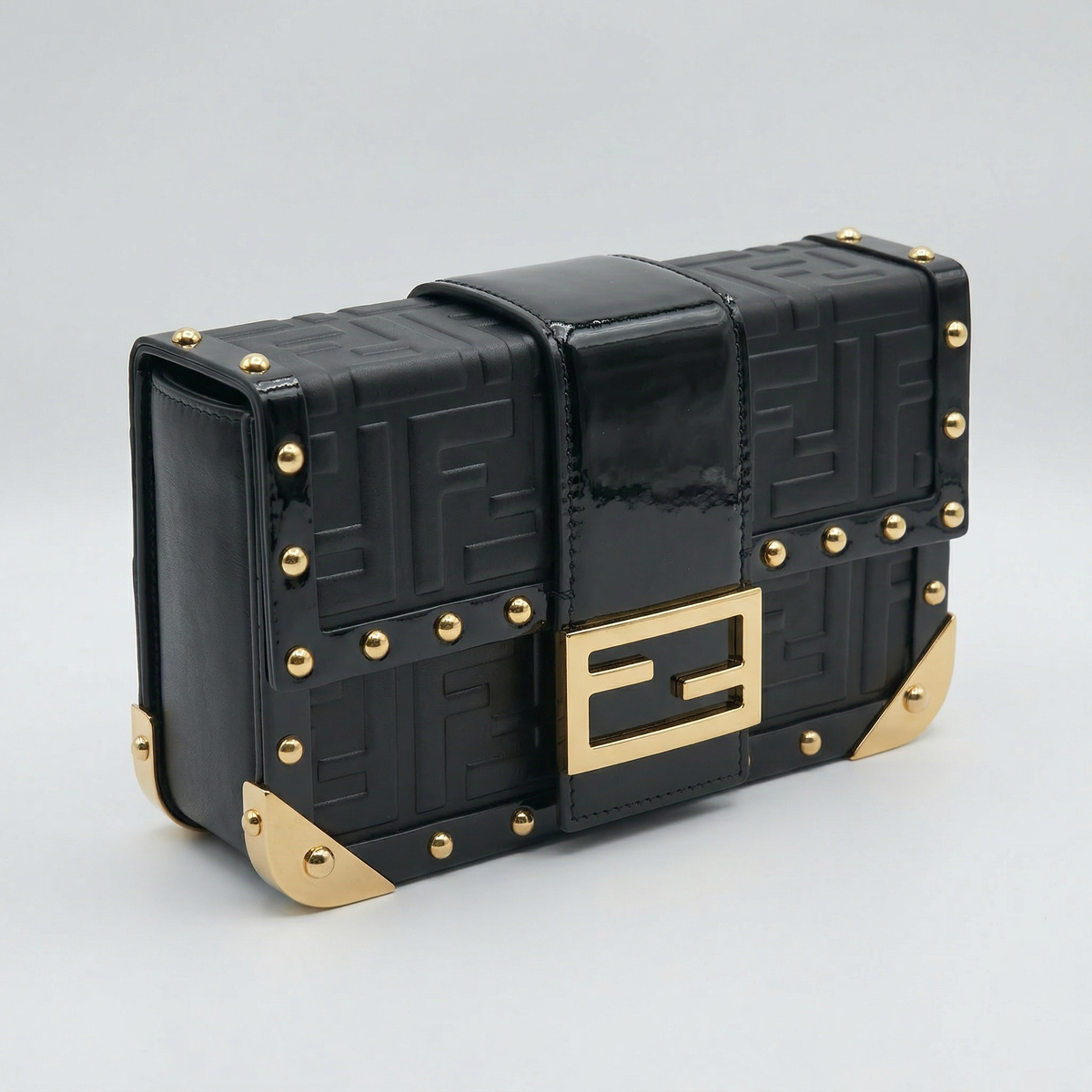 Fendi Mini Baguette Trunk Bag – FF Embossed Leather