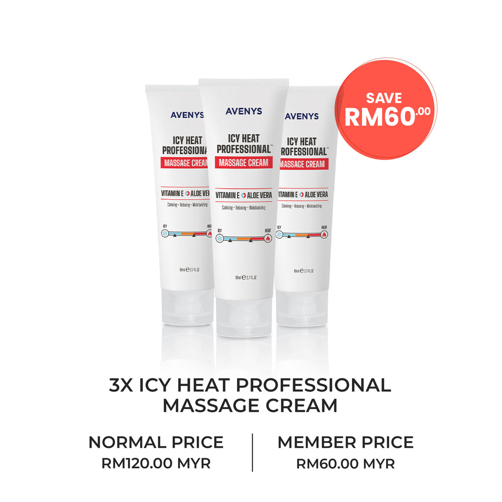 3X AVENYS Icy Heat Professional Massage Cream