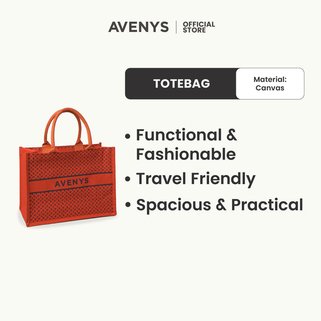 AVENYS Monogram Tote Bag (Tangelo Orange)