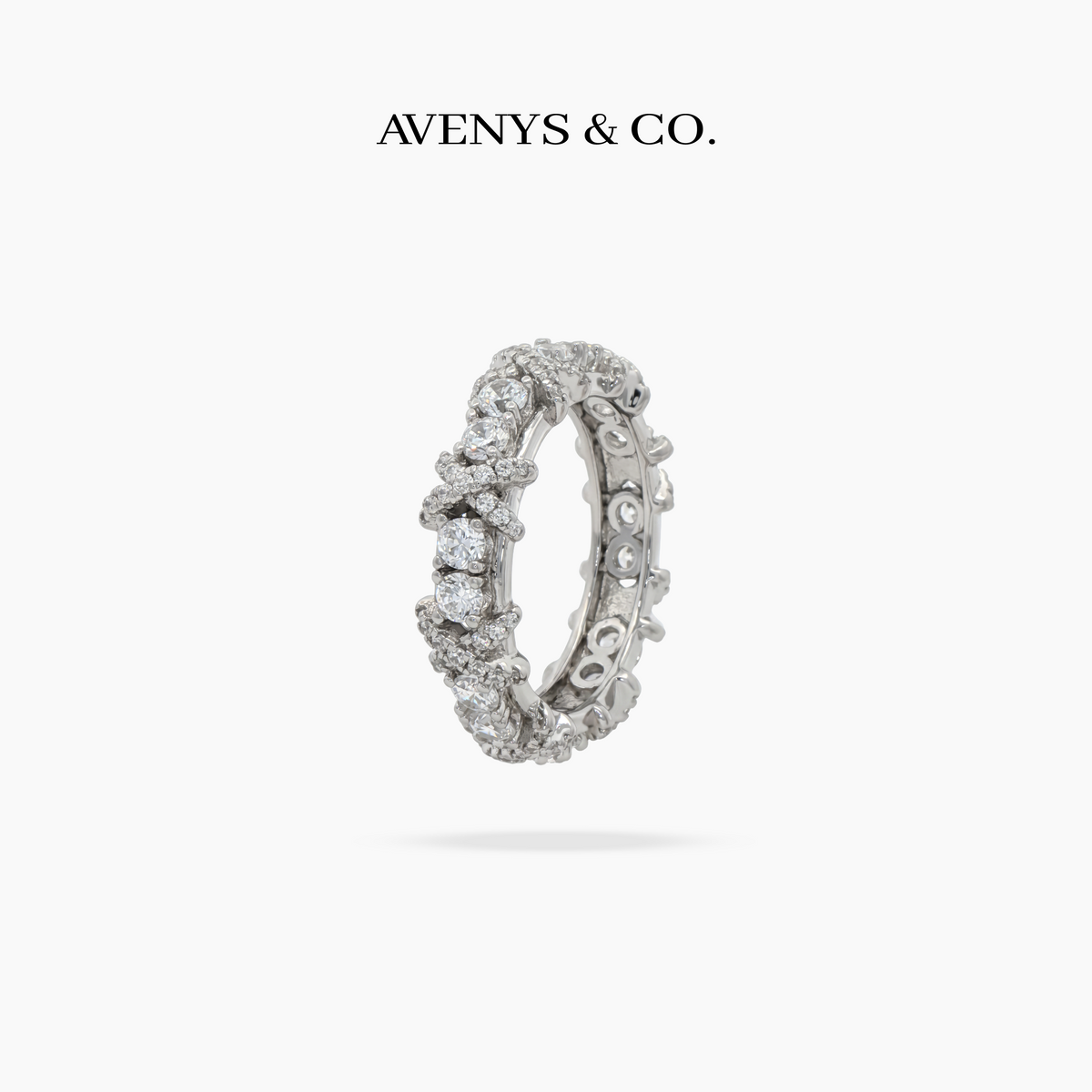X16 Pave Ring - on White Gold — WEB view 2