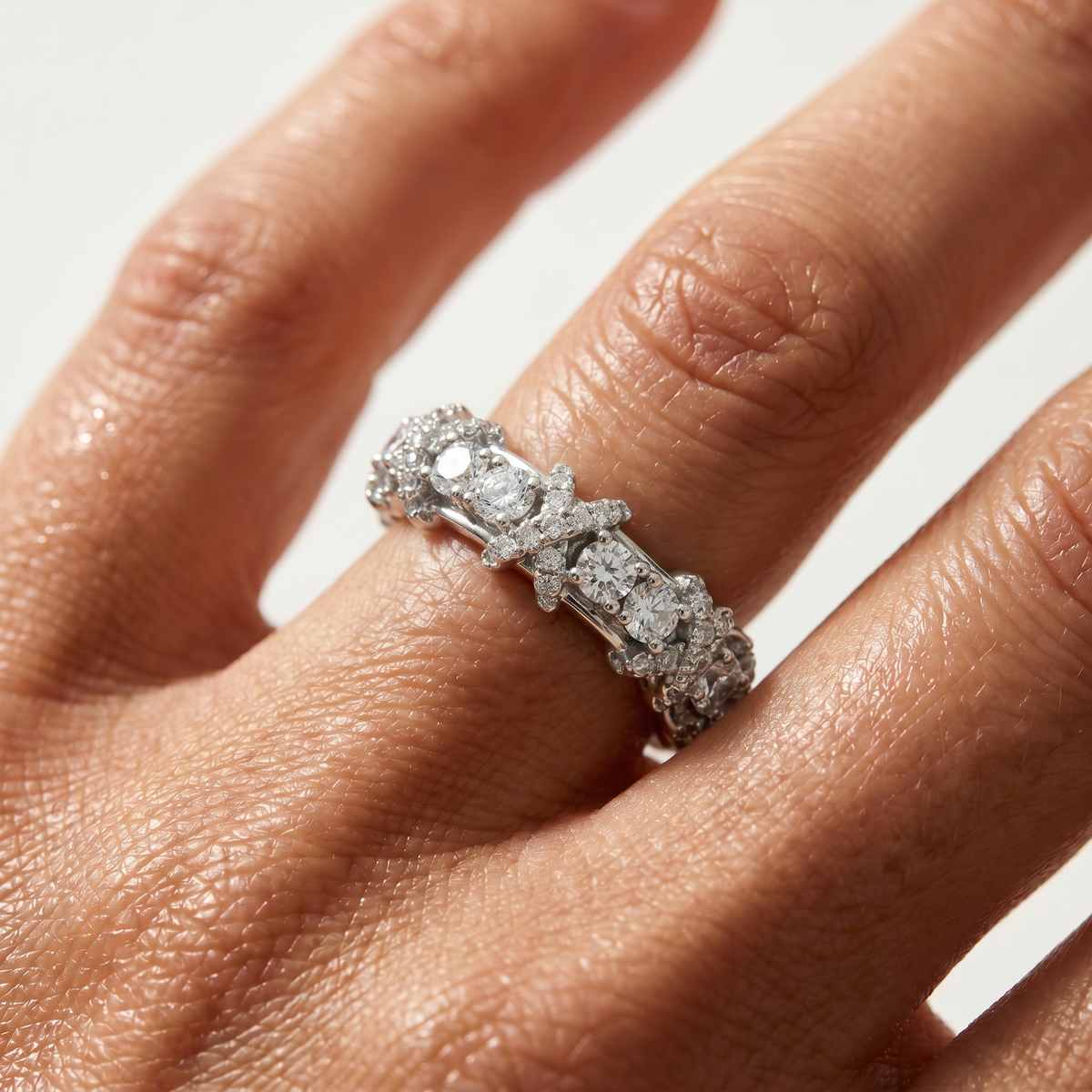 X16 Pave Ring - on White Gold — WEB view 5