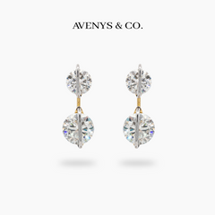 Dancing Diamonds Earrings in Yellow Gold — front view