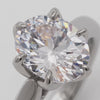 AV Floral™ Oval Solitaire Ring with White Oval Stone – on White Gold ... product video